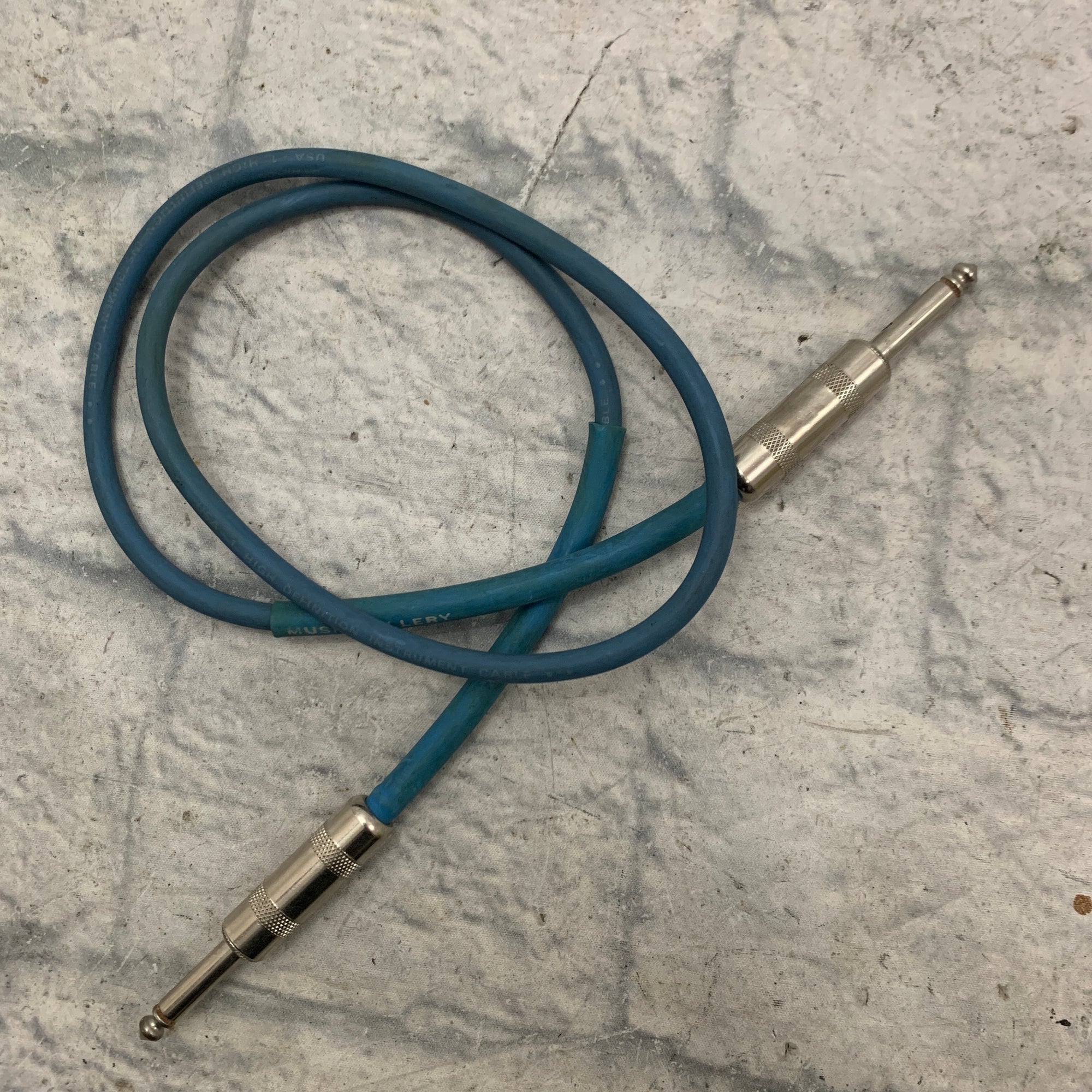 2ft 1/4" Instrument Cable - Blue