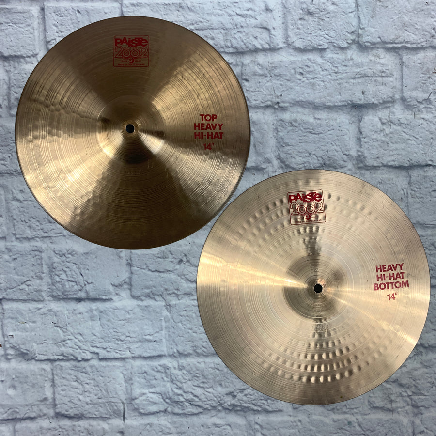 Paiste 14 2002 Red Label Heavy Hi Hat Cymbal Pair