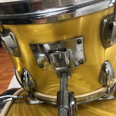 Vintage MIJ Norma 3 Pc Drum Set Gold Satin Flame