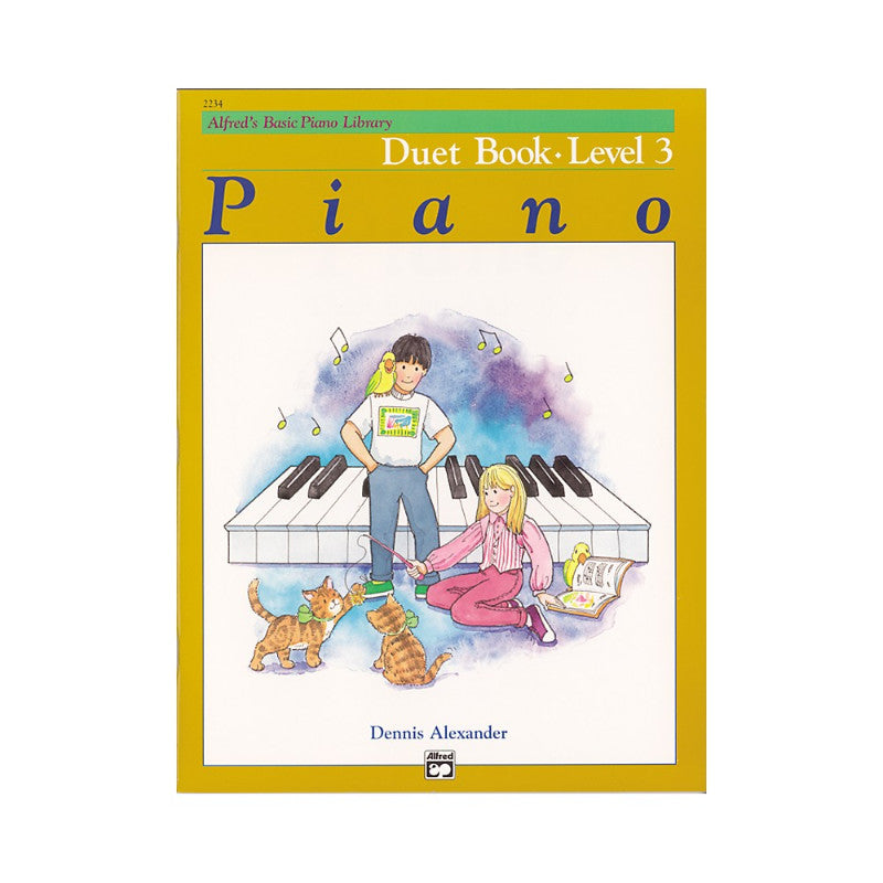 Alfred 00-2234 Basic Piano Course- Duet Book 3 - Music Book