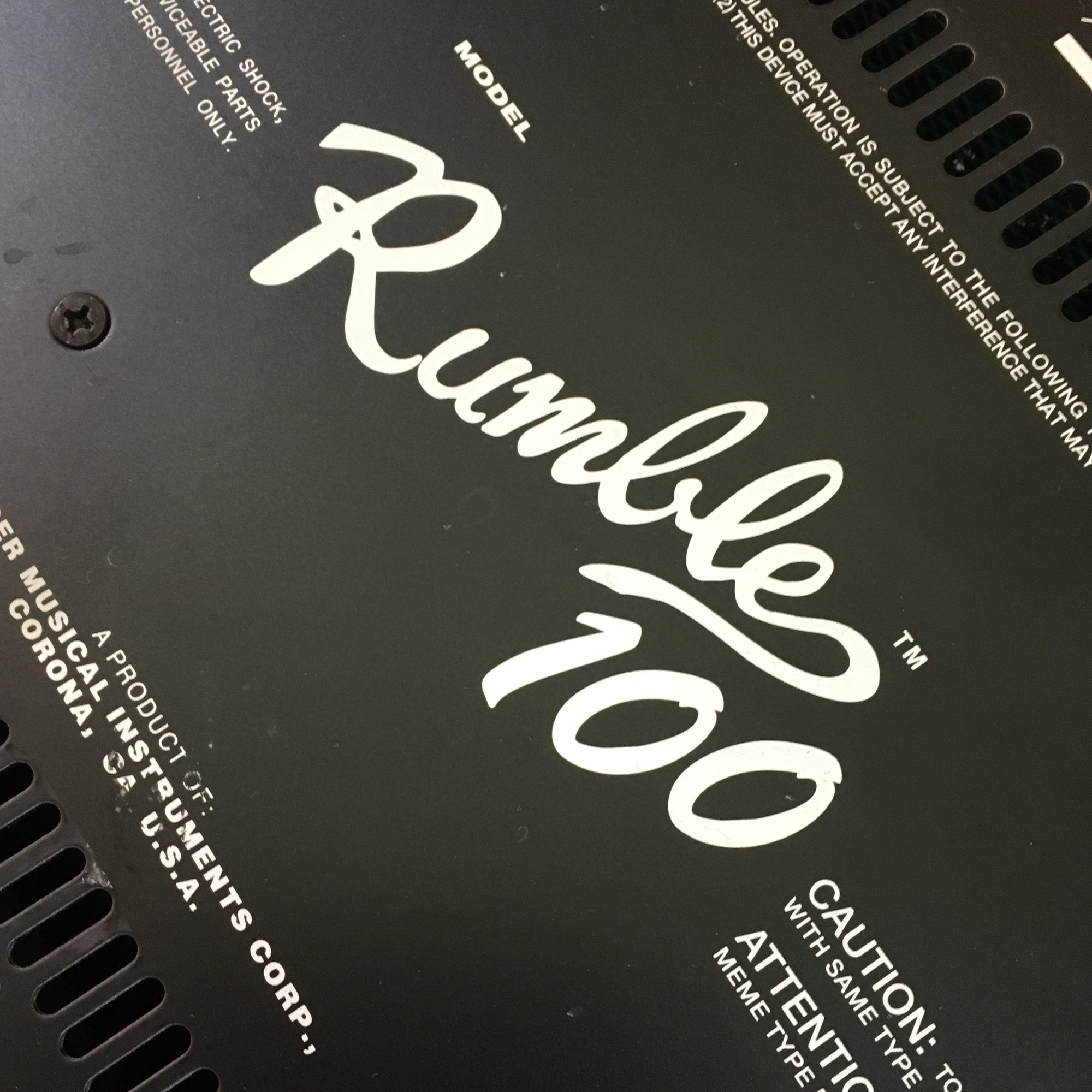 Fender Rumble 100 Bass Amp