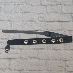 D'Addario Planet Waves 2.5" Suede Leather Conchos Black Strap