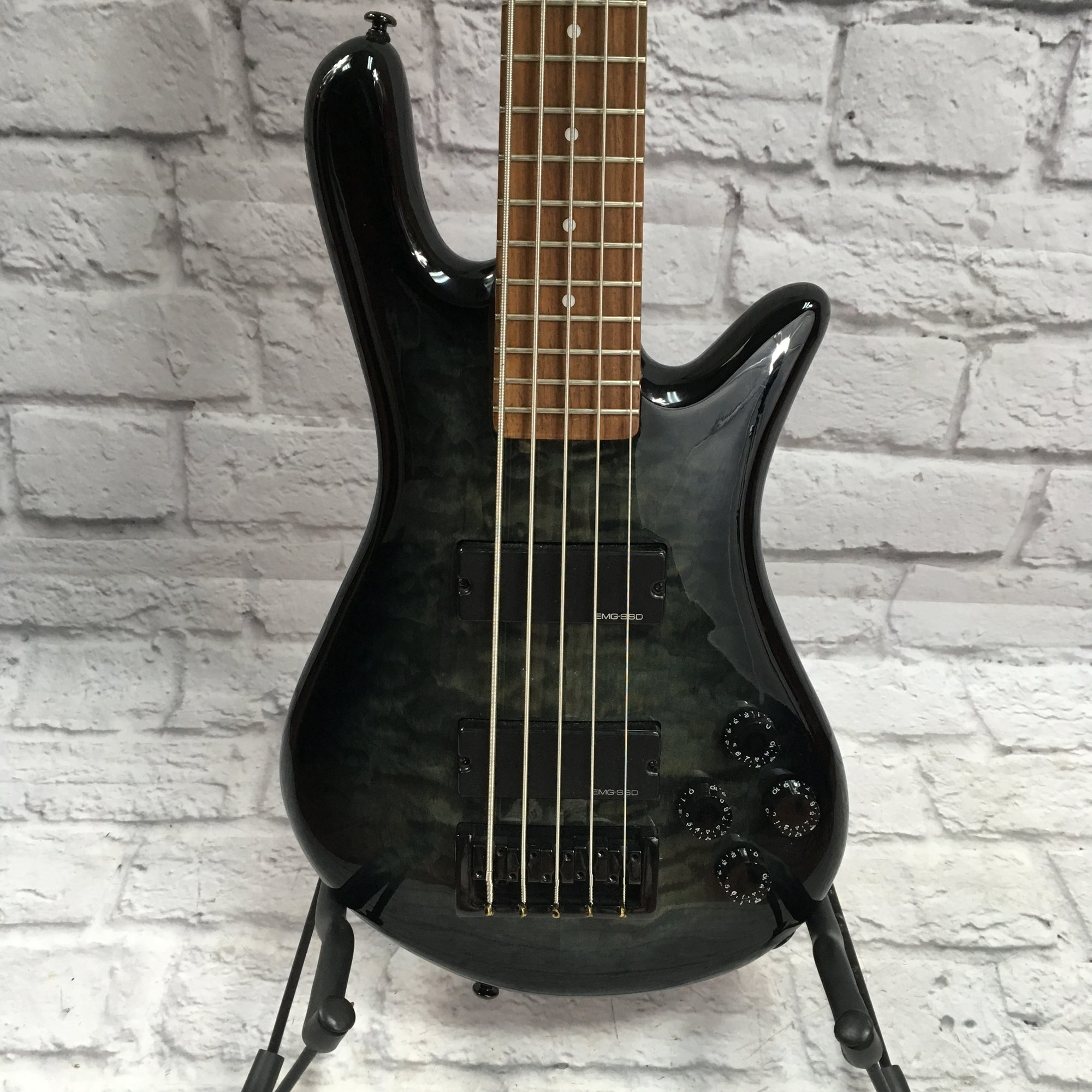 Spector Legend 5 String Bass Trans Black Quilt Top - Evolution Music