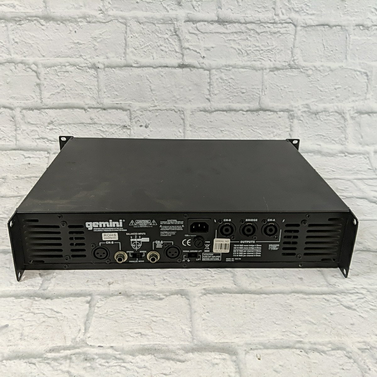 Gemini GXA-750 750 Watt Power Amp