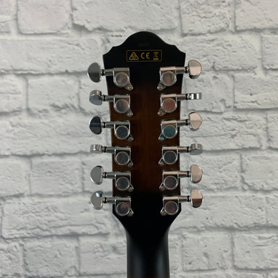 Ibanez AEG1812II-DVS Dark Violin Sunburst 12 String Acoustic Electric Guitar