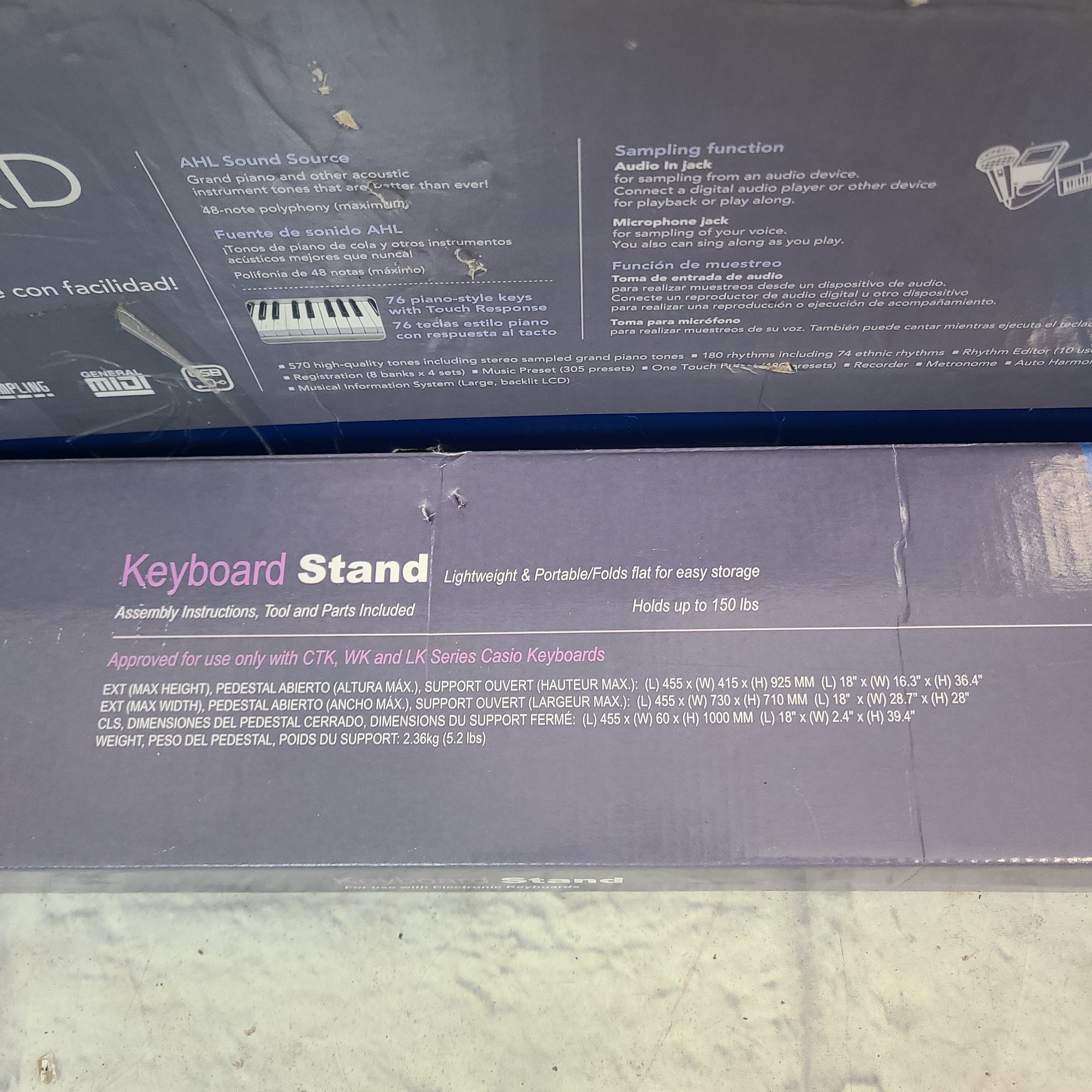 Casio WK-200 Electronic Keyboard w/ accessories