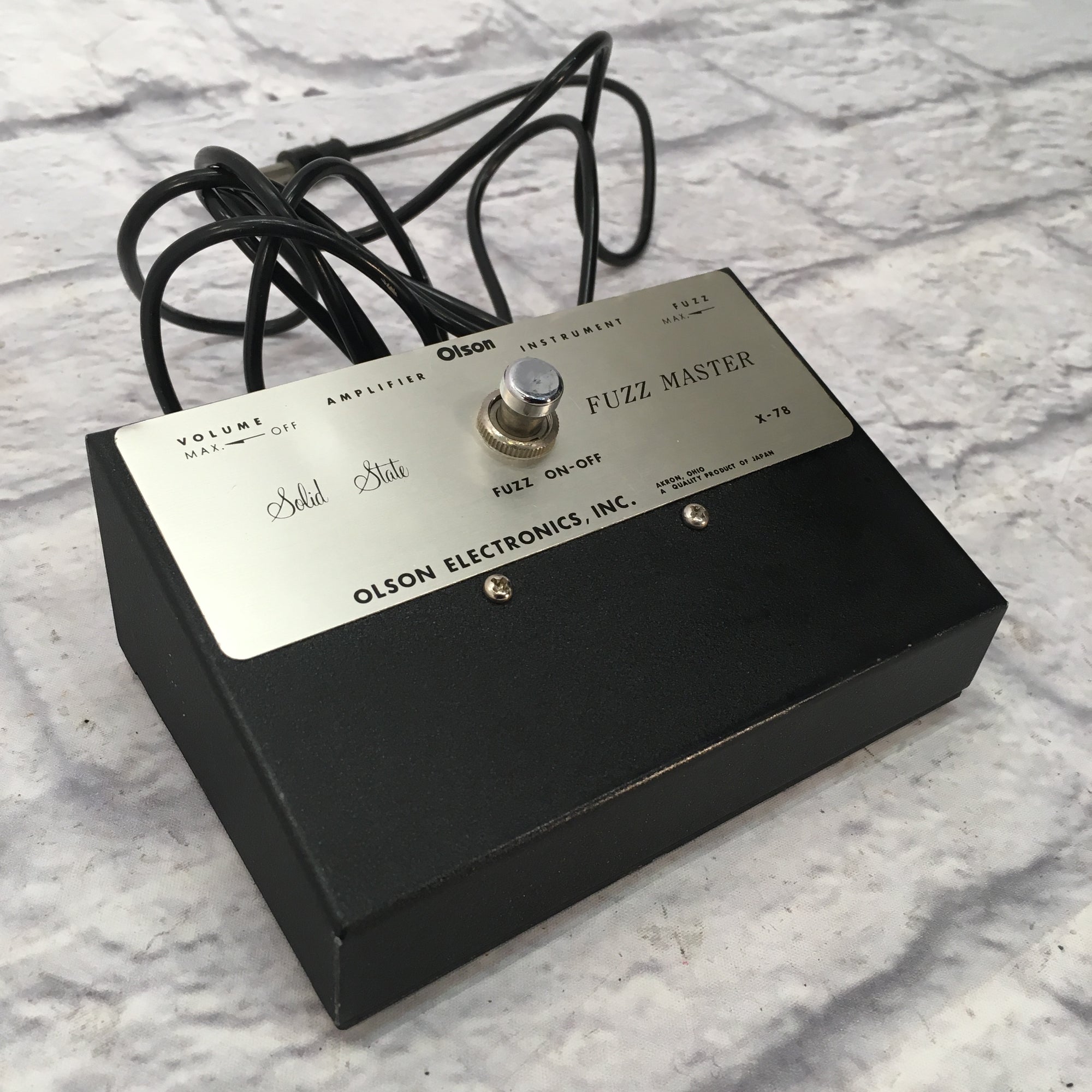 Vintage 60s Olson Fuzzmaster X-78 Solid State Fuzz Pedal