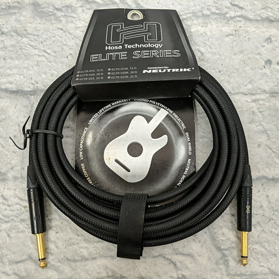 Hosa Elite Series EGTR-015 15 Foot Guitar Cable with Neutrik Connector Ends