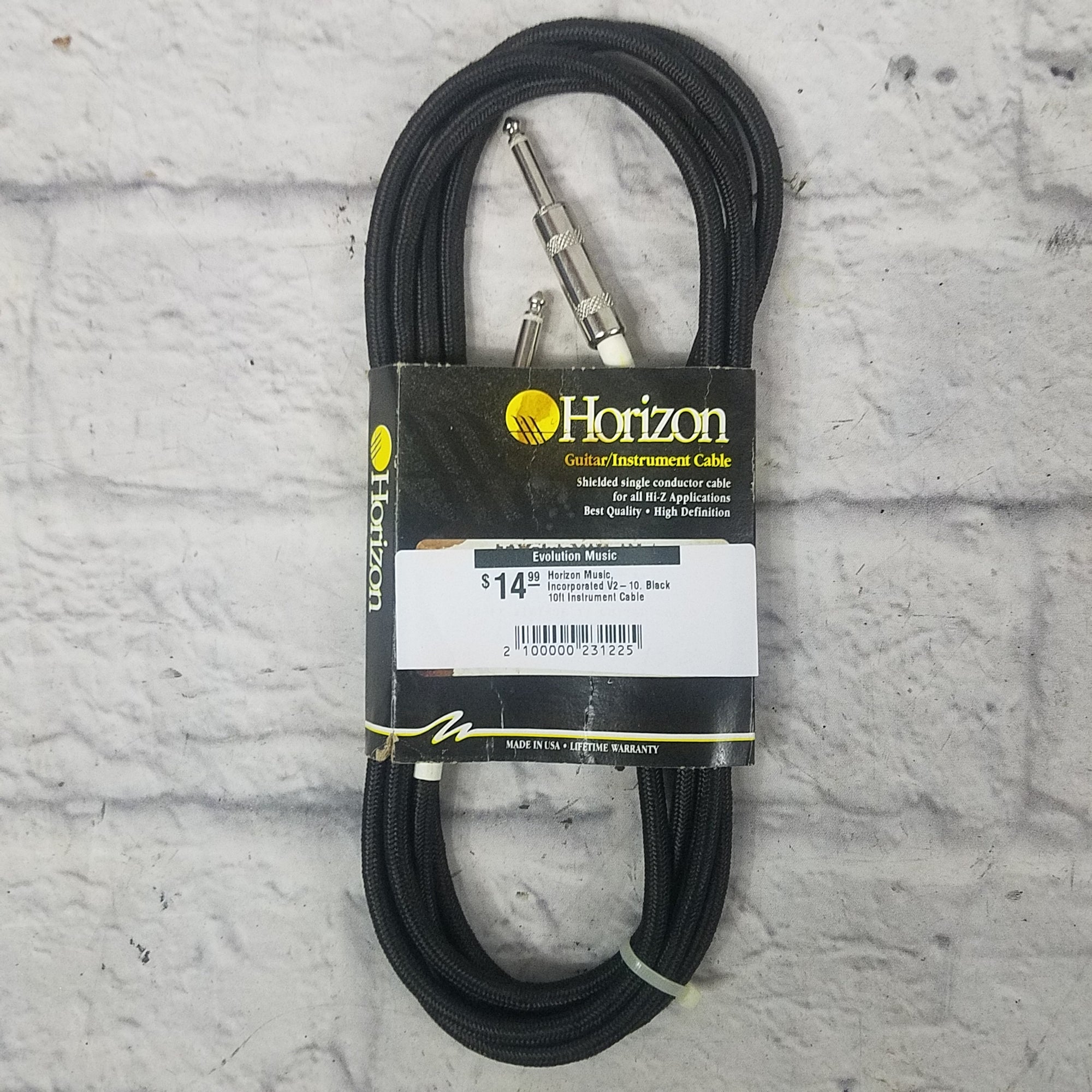 Horizon Music, Incorporated V2-10. Black 10ft Instrument Cable