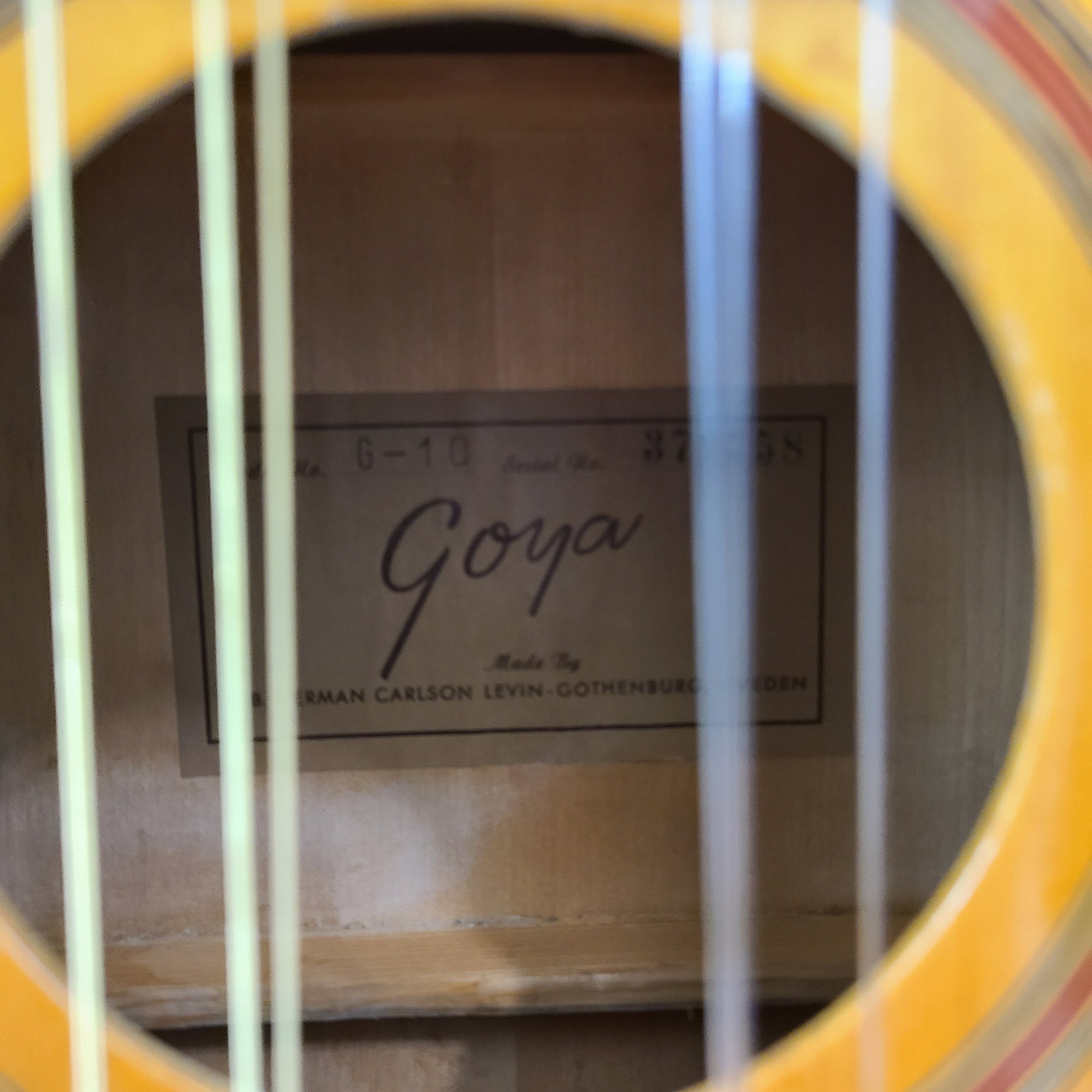 1950s Made in Sweden Goya G10 Classical Guitar w/ Case