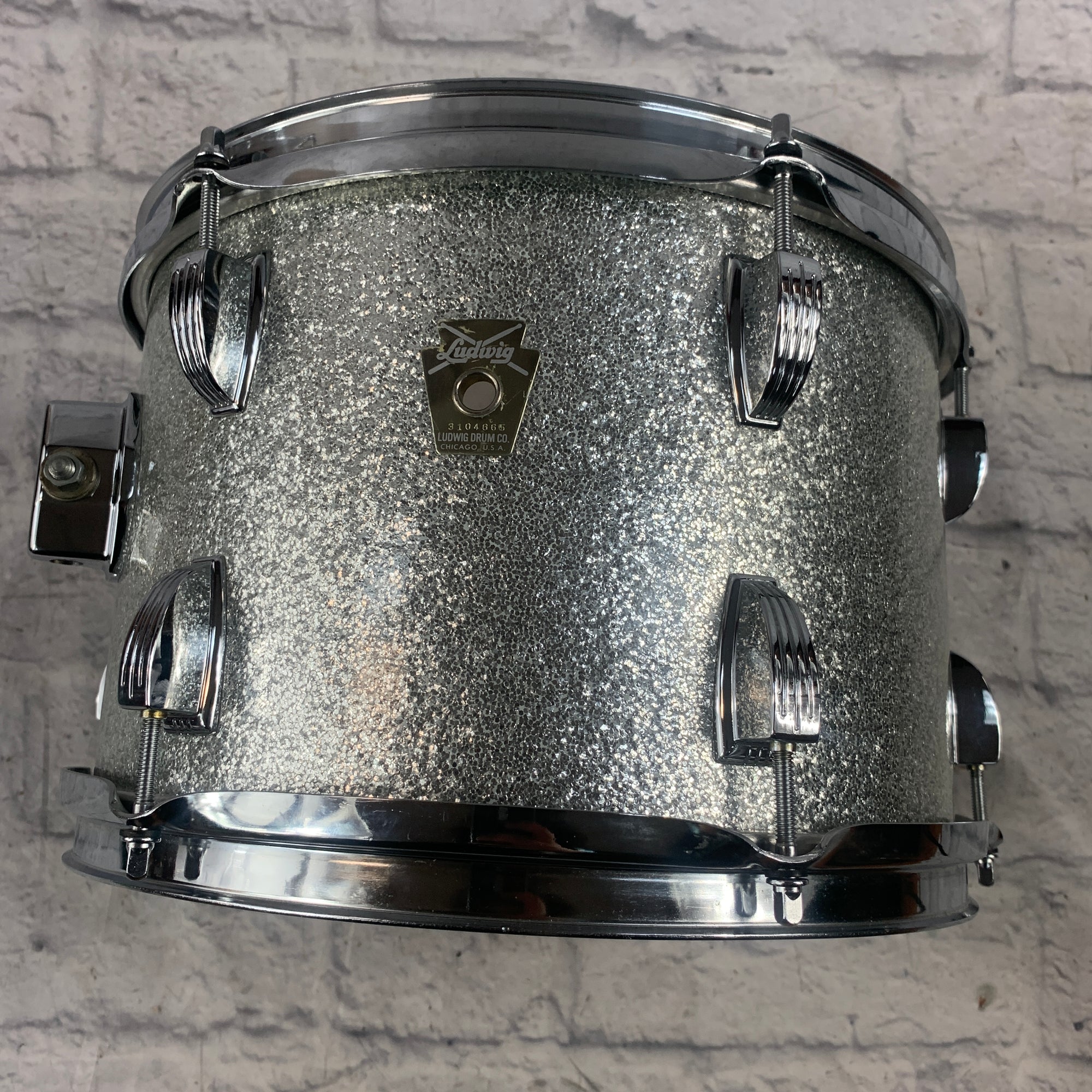 Ludwig 12x8 Silver Sparkle 1990s Rack Tom