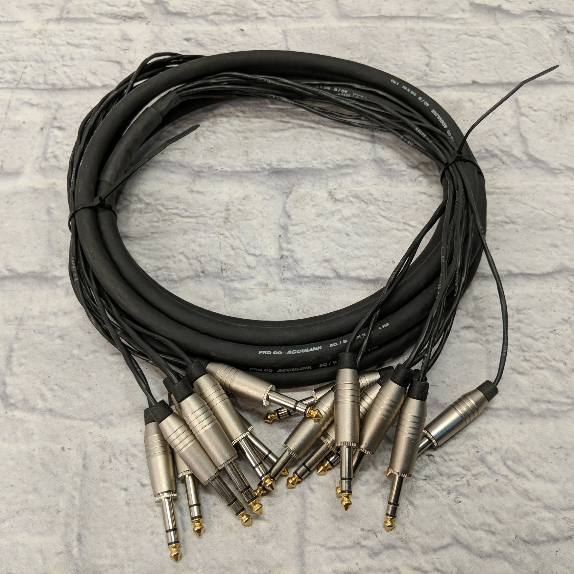 Pro Co Acculink 15ft AC/8 8ch TRS to TRS Snake Cable