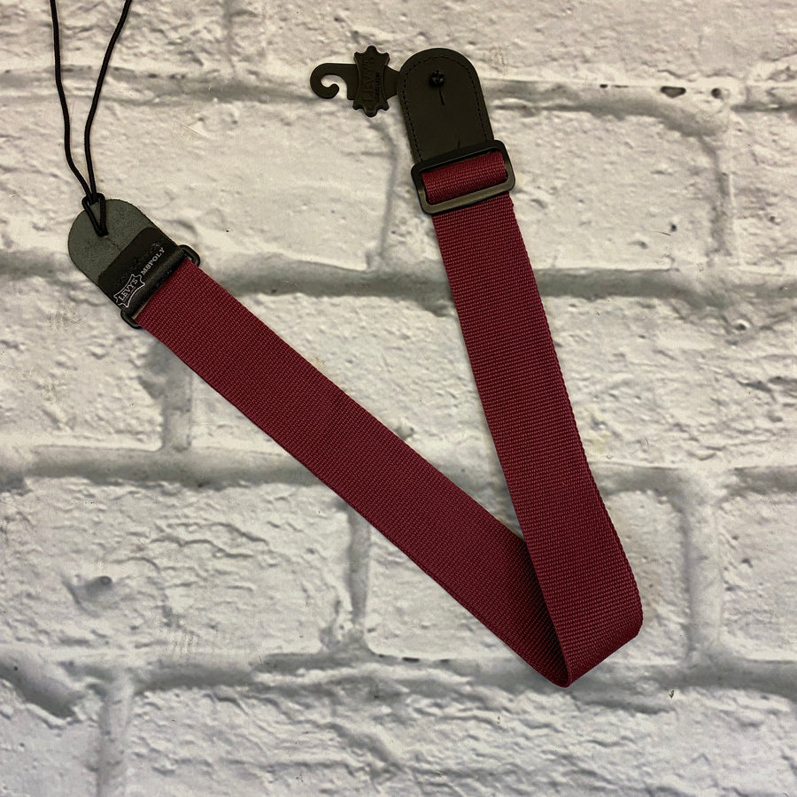 Levy's M8 POLY Guitar Strap Maroon