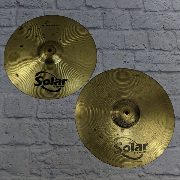 Sabian Solar 14 Hi Hat Cymbal Pair - Evolution Music