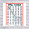 Walrus Productions Laminated Banjo Chord Mini Chart