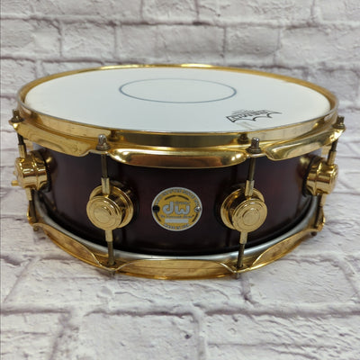 DW Collector Series Solid Maple 14x5.5 Snare Drum Gold Hardware 2004
