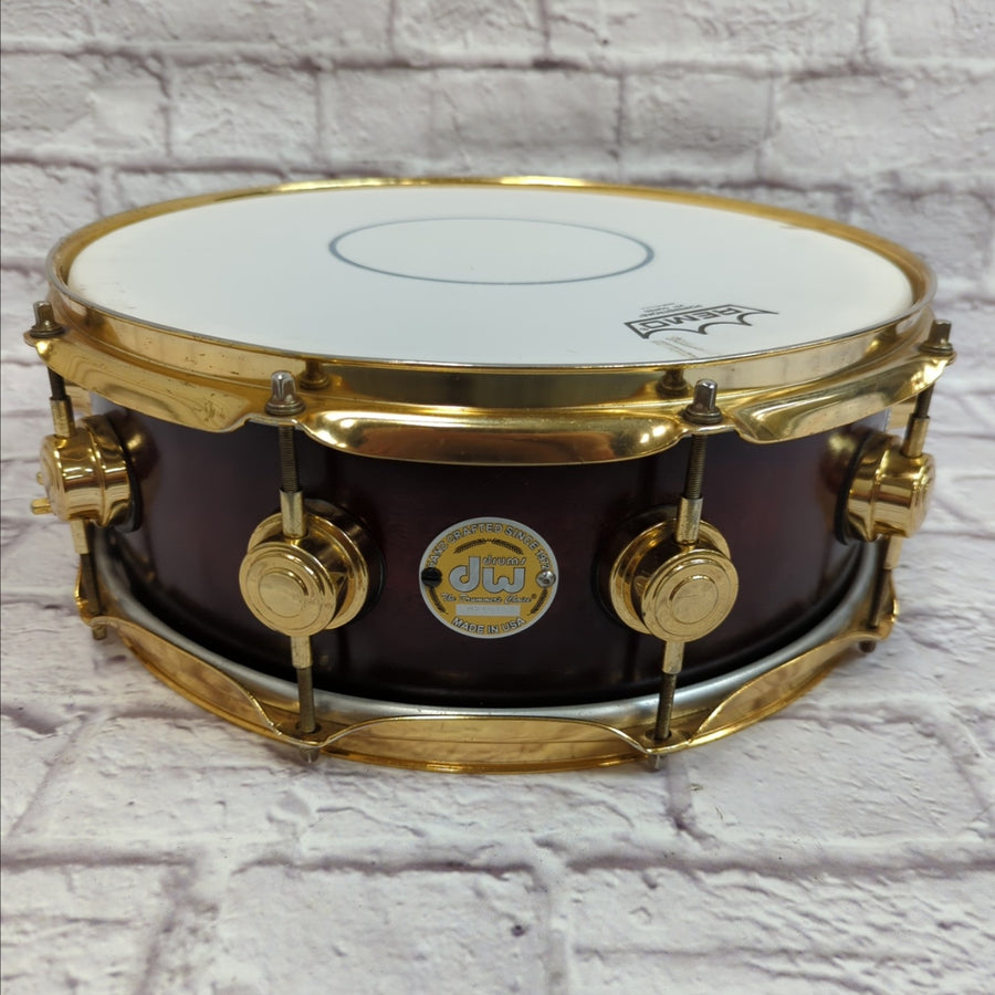 DW Collector Series Solid Maple 14x5.5 Snare Drum Gold Hardware 2004