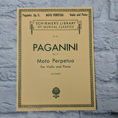 Paganini. Op.11. Moto Perpetuo For Violin and Piano Volume 521 (Lichtenberg)