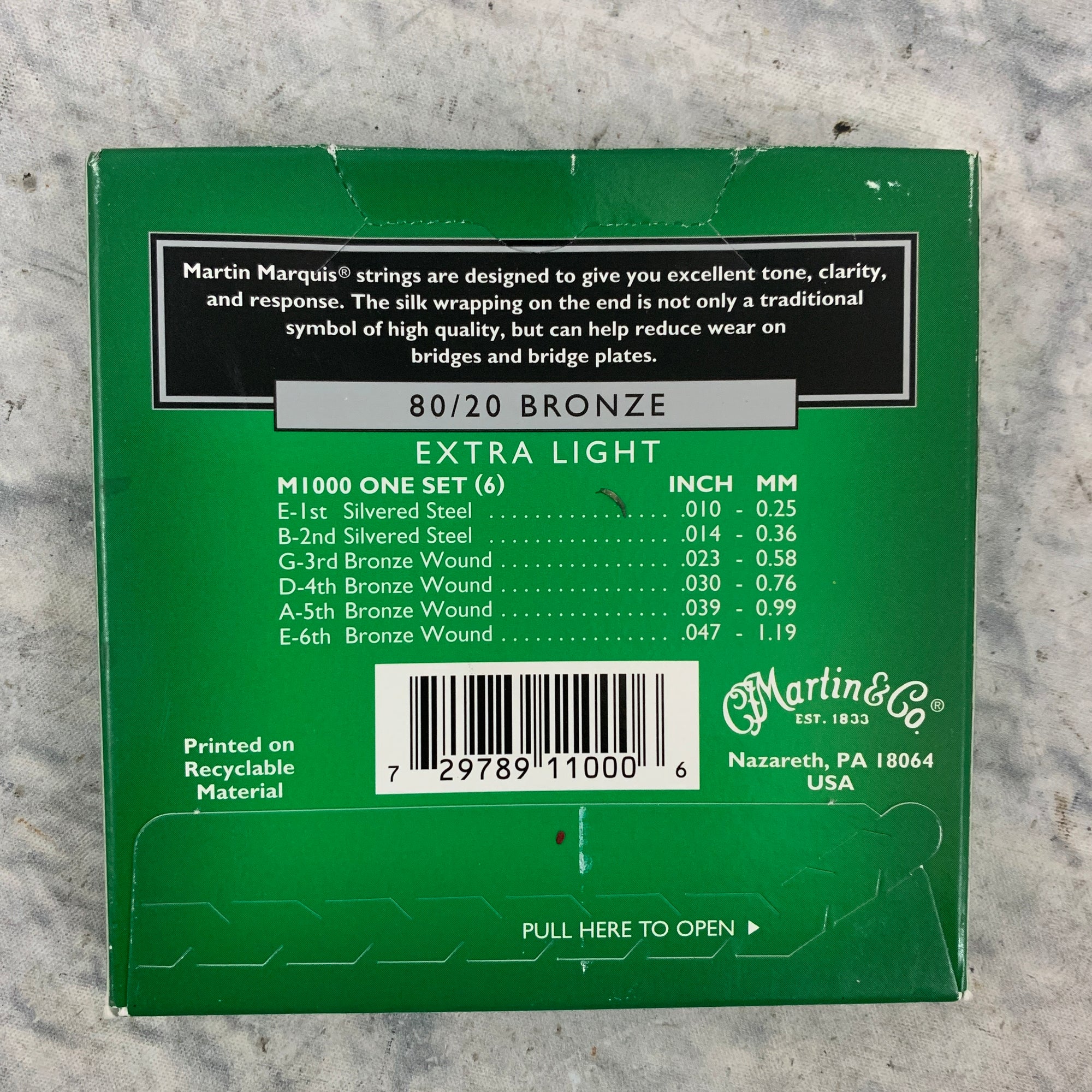 Martin Marquis Extra Light 10-47 Acoustic Bronze Guitar Strings