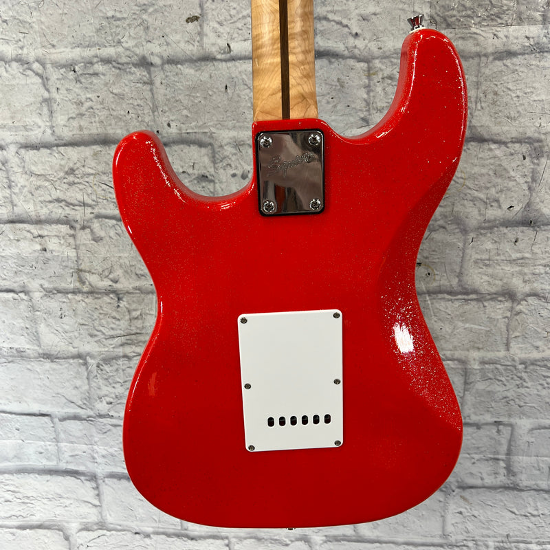 Red Partscaster Squier Partscaster Strat Red Sparkle Electric Guitar - Evolution Music