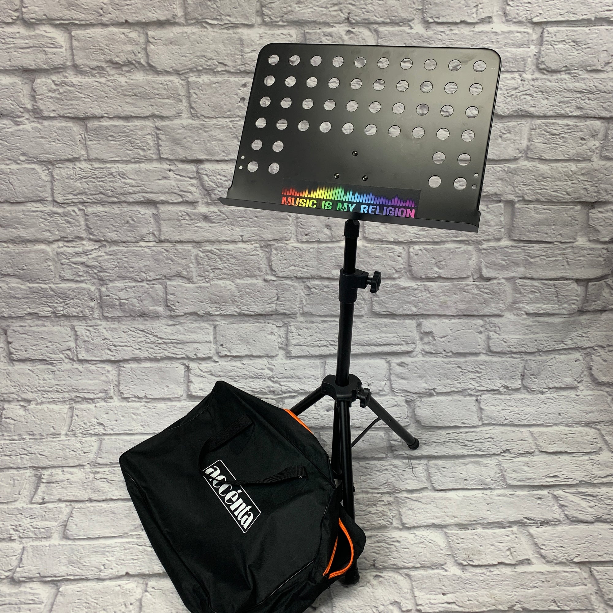 Accenta MUS-1B Heavy-Duty Music Stand w/ Carrying Case