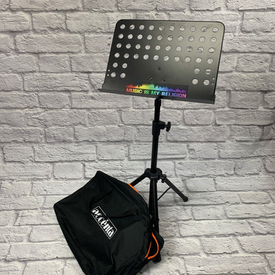 Accenta MUS-1B Heavy-Duty Music Stand w/ Carrying Case