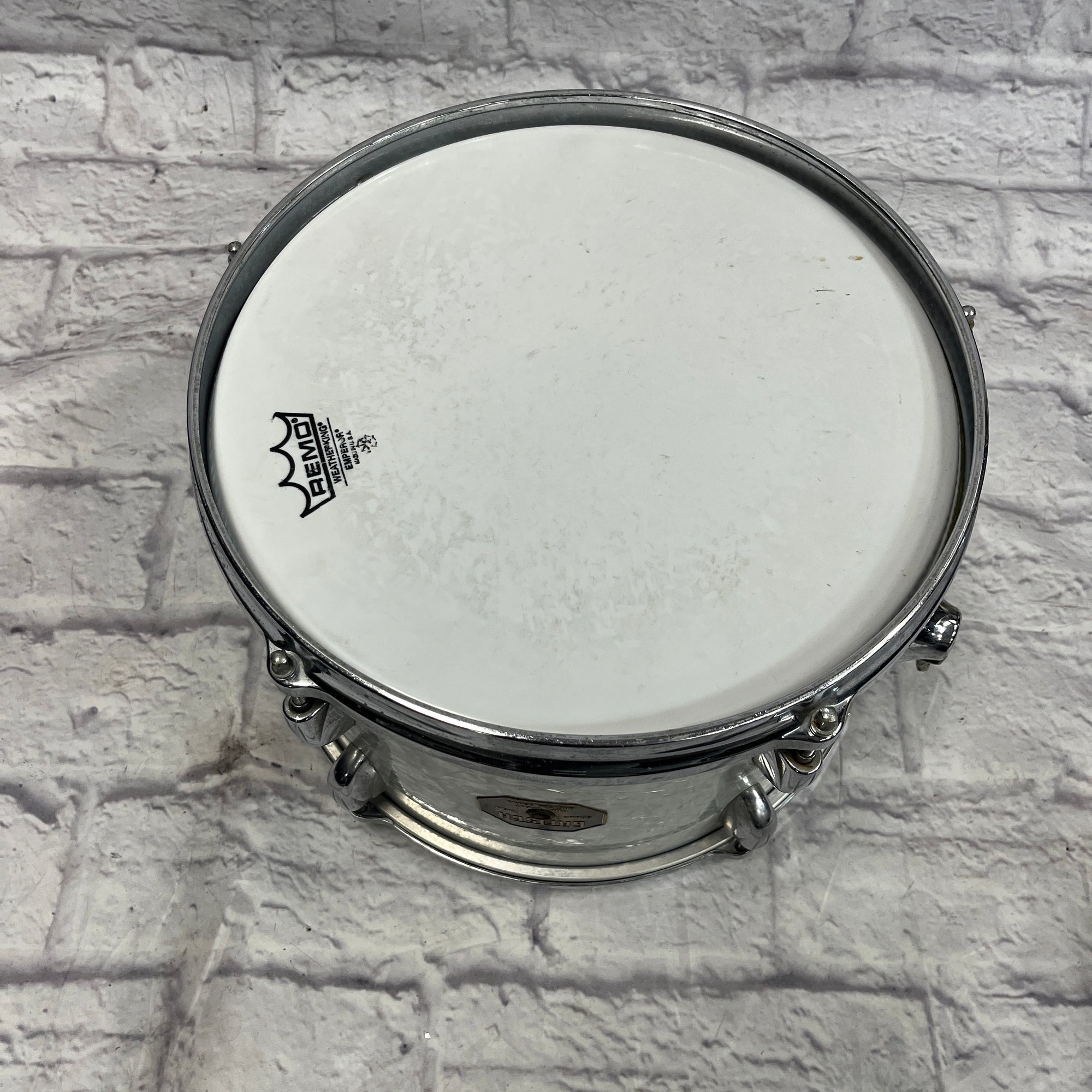 Gretsch 12x8 4415 Stop Sign Badge Rack Tom White Marine Pearl