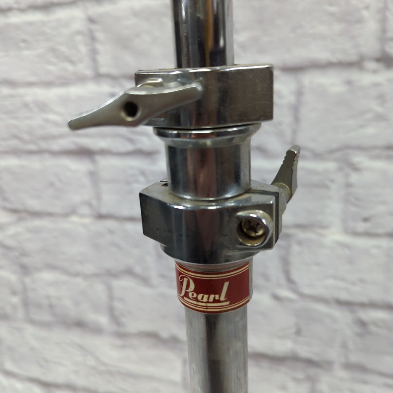 Pearl Heavy Duty Double Braced Long Arm Boom Cymbal Stand with Tilter and Counterweight 1980s Red Label