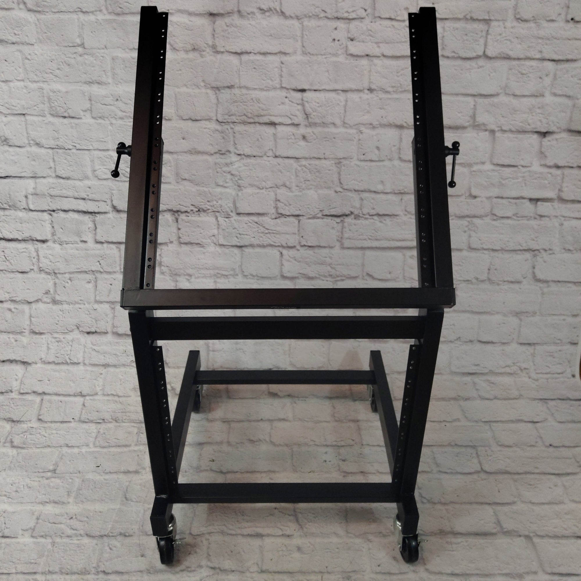 Rack Mount Rolling Stand and Adjustable Top Mixer Platform Mount 9U Bottom 12U Top