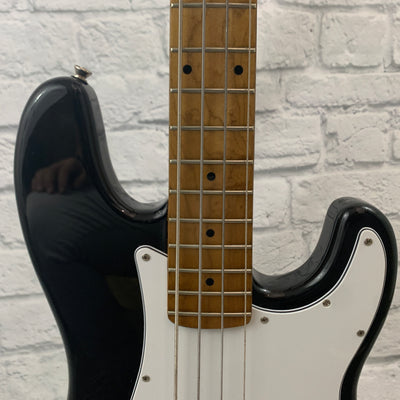 Aria Pro II Precise Bass Body w/ Squier II MIK Neck 4 String Bass Guitar - Black