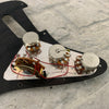 WD 11-Hole Partially Wired Strat Pickguard - Simulated Brushed Metal