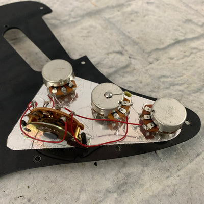 WD 11-Hole Partially Wired Strat Pickguard - Simulated Brushed Metal