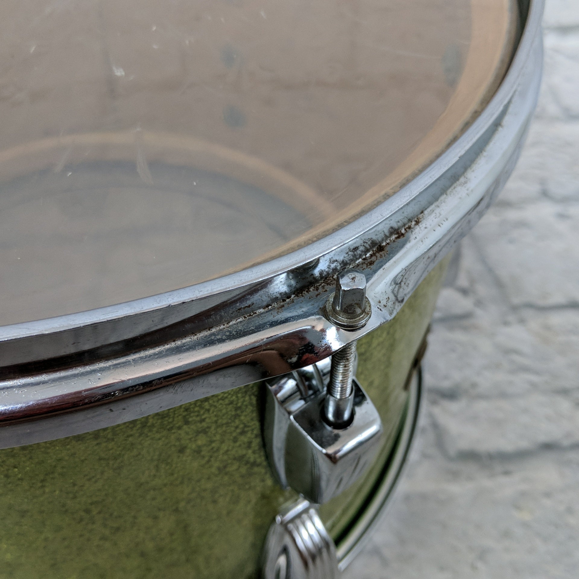 Vintage Ludwig Green Sparkle 1969 9x13 Tom