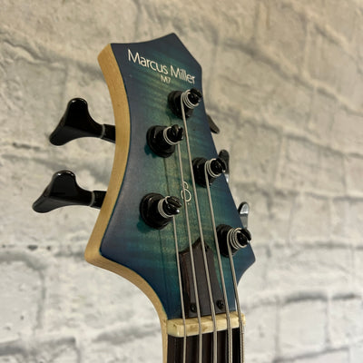 Sire Marcus Miller M7 Left-Handed 5-String Electric Bass - Transparent Blue w/ Gig Bag