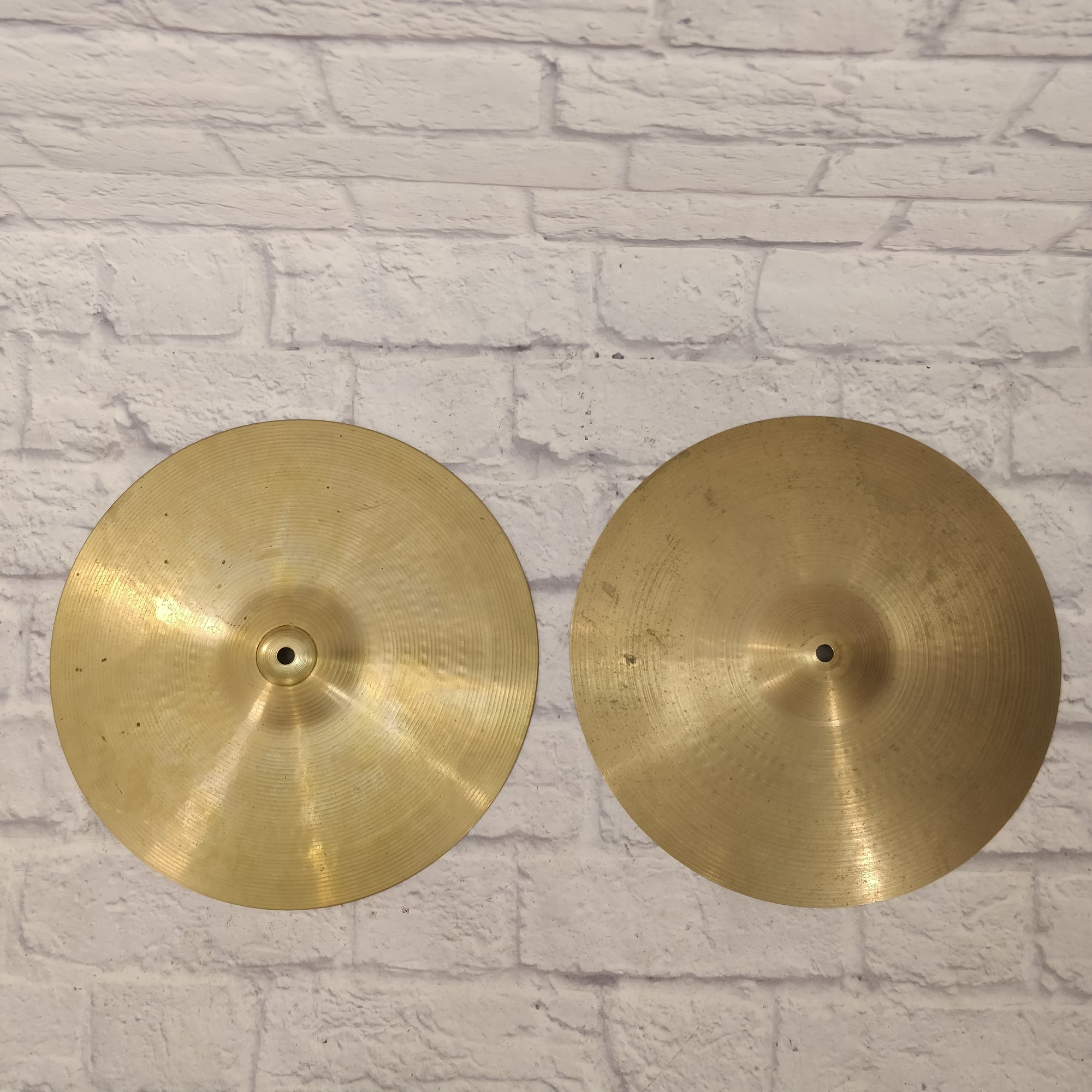 Vintage Late 60s Zildjian 14in Hi Hat Cymbal Pair