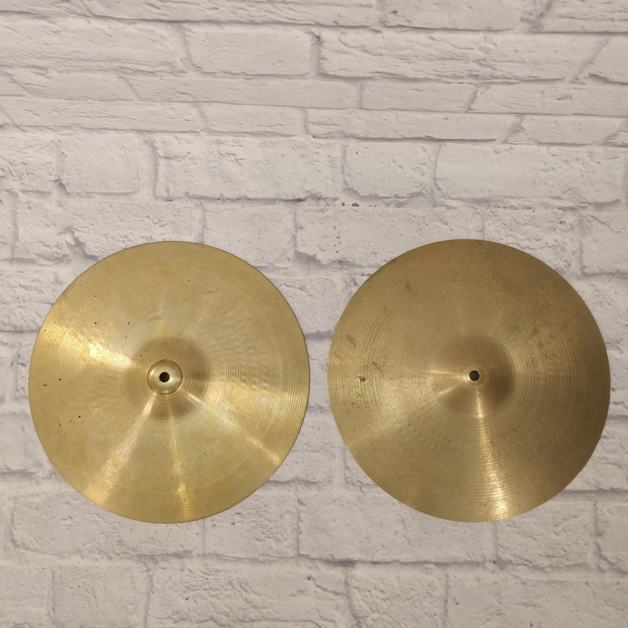 Vintage Late 60s Zildjian 14in Hi Hat Cymbal Pair