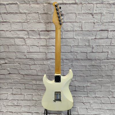 Lotus Strat Copy White 1980s Electric Guitar