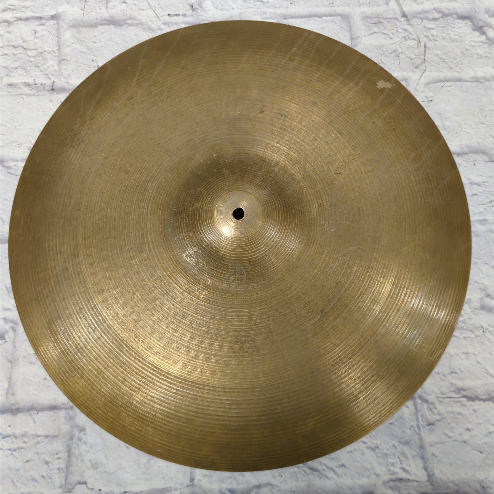 Vintage Zildjian Rock 21 Ride Cymbal Ghost Hollow Logo - 3250g