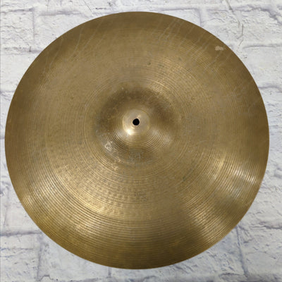 Vintage Zildjian Rock 21 Ride Cymbal Ghost Hollow Logo - 3250g