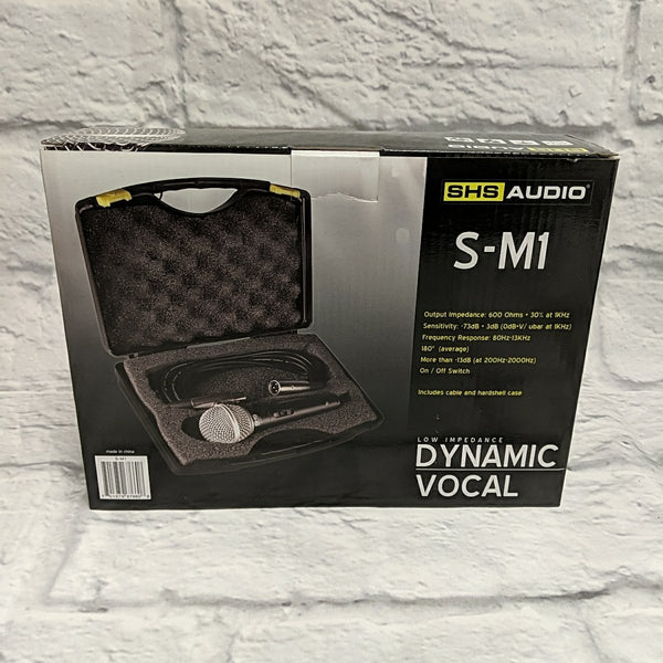 SHS Audio S-M1 Low Impedance Dynamic Vocal Mic W/ Switch, Cable and Ca ...