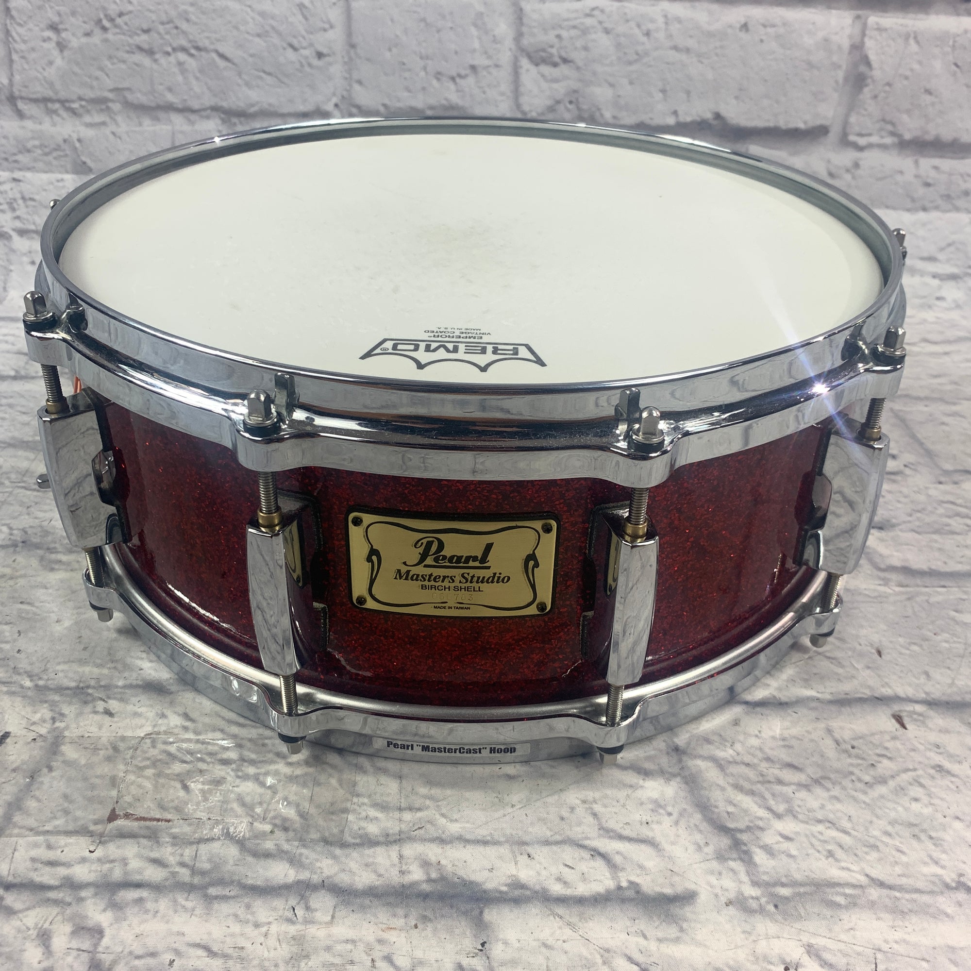 Pearl Masters Studio Birch Snare Red Sparkle 14