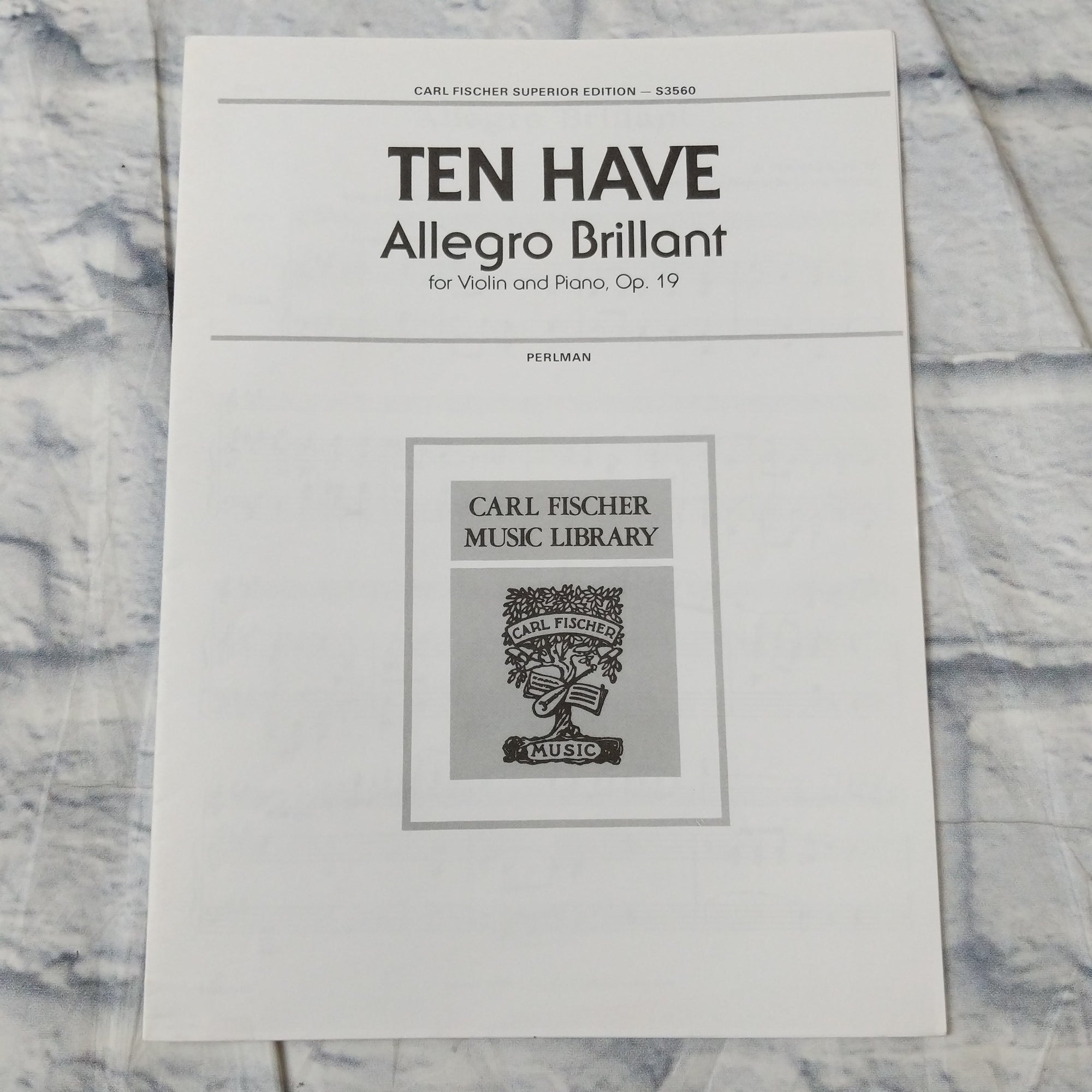 Ten Have Allegro Brillant for violin and piano Op 19