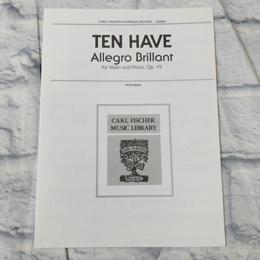 Ten Have Allegro Brillant for violin and piano Op 19