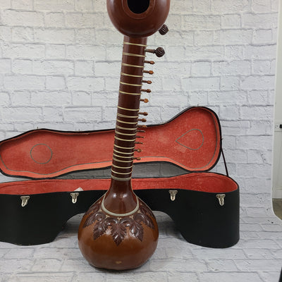 Pakrashi Sitar with Hard Case and Accessories