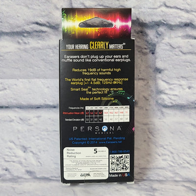 Earasers XS Extra Small Flat Frequency Response Earplugs