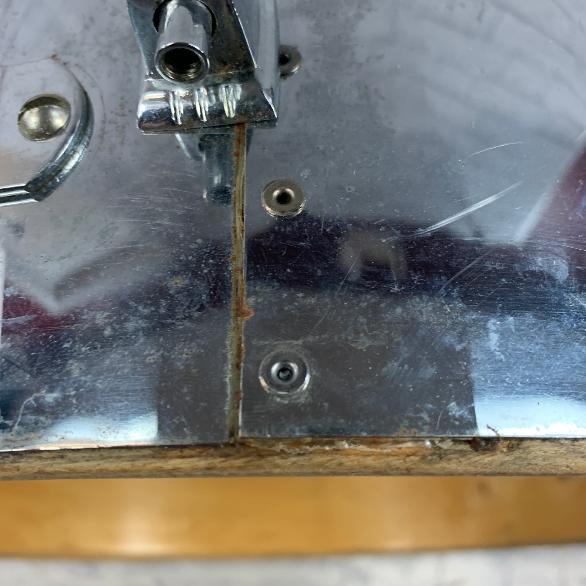 Ludwig Blue and Olive Badge Marching Snare Shell Project