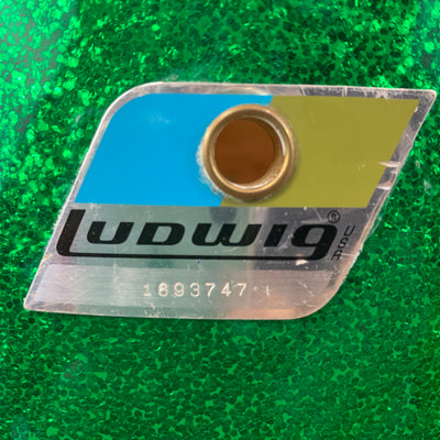 Ludwig B/O Badge 16x15 Floor Tom Green Sparkle 1970