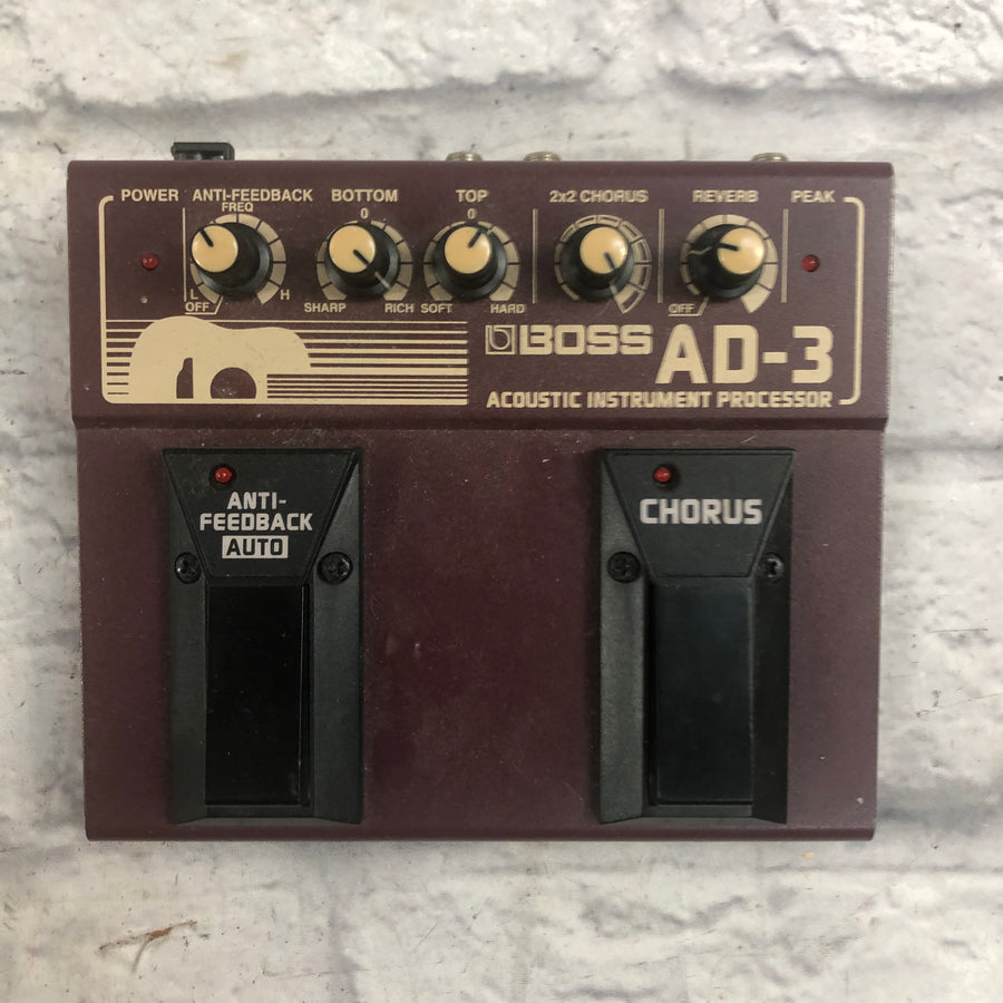Boss AD-3 Acoustic Instrument Processor Amp Modeling Pedal