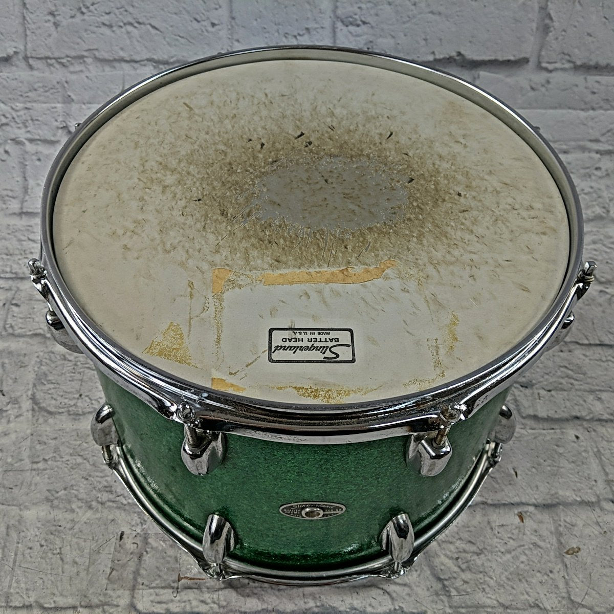 Slingerland 14 Green Sparkle Rack Tom