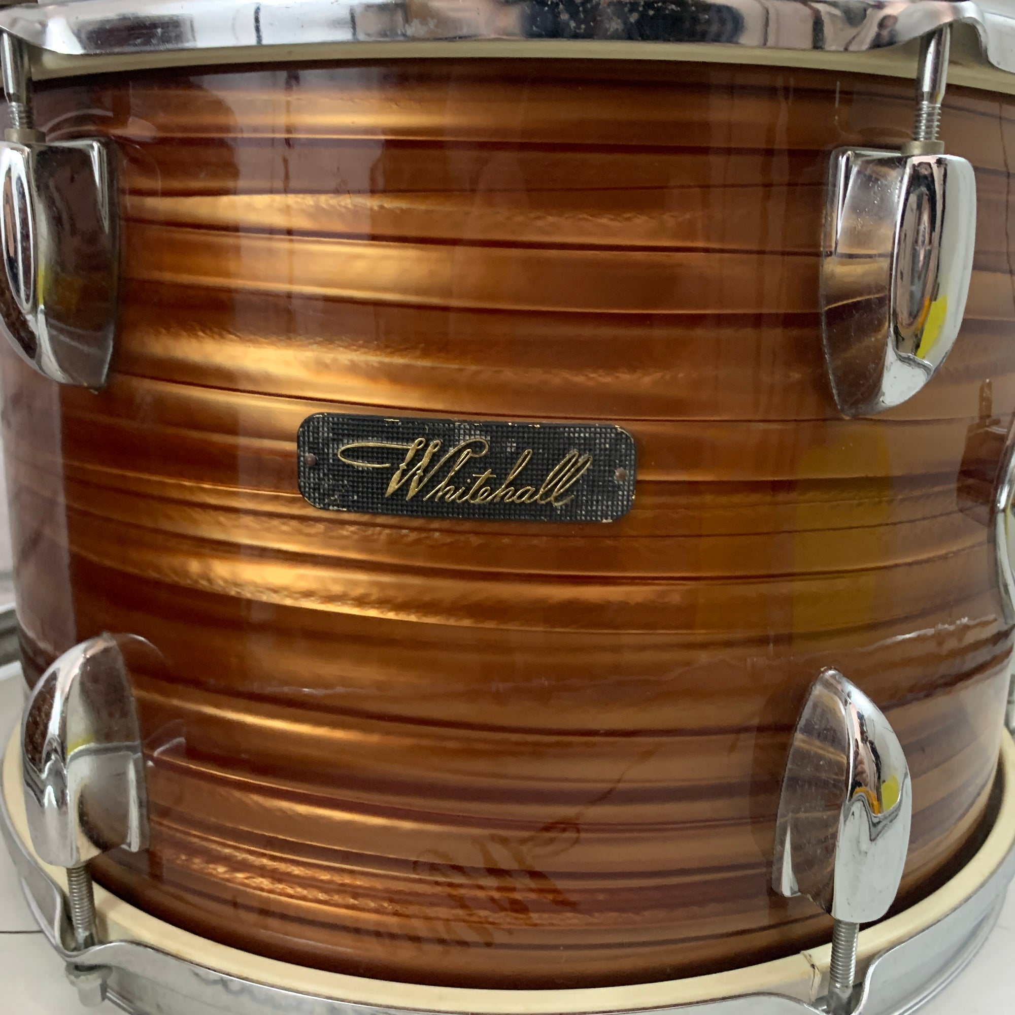 Vintage MIJ Whitehall 4pc Drum Kit Tigers Eye Wrap - 12/13/16/22